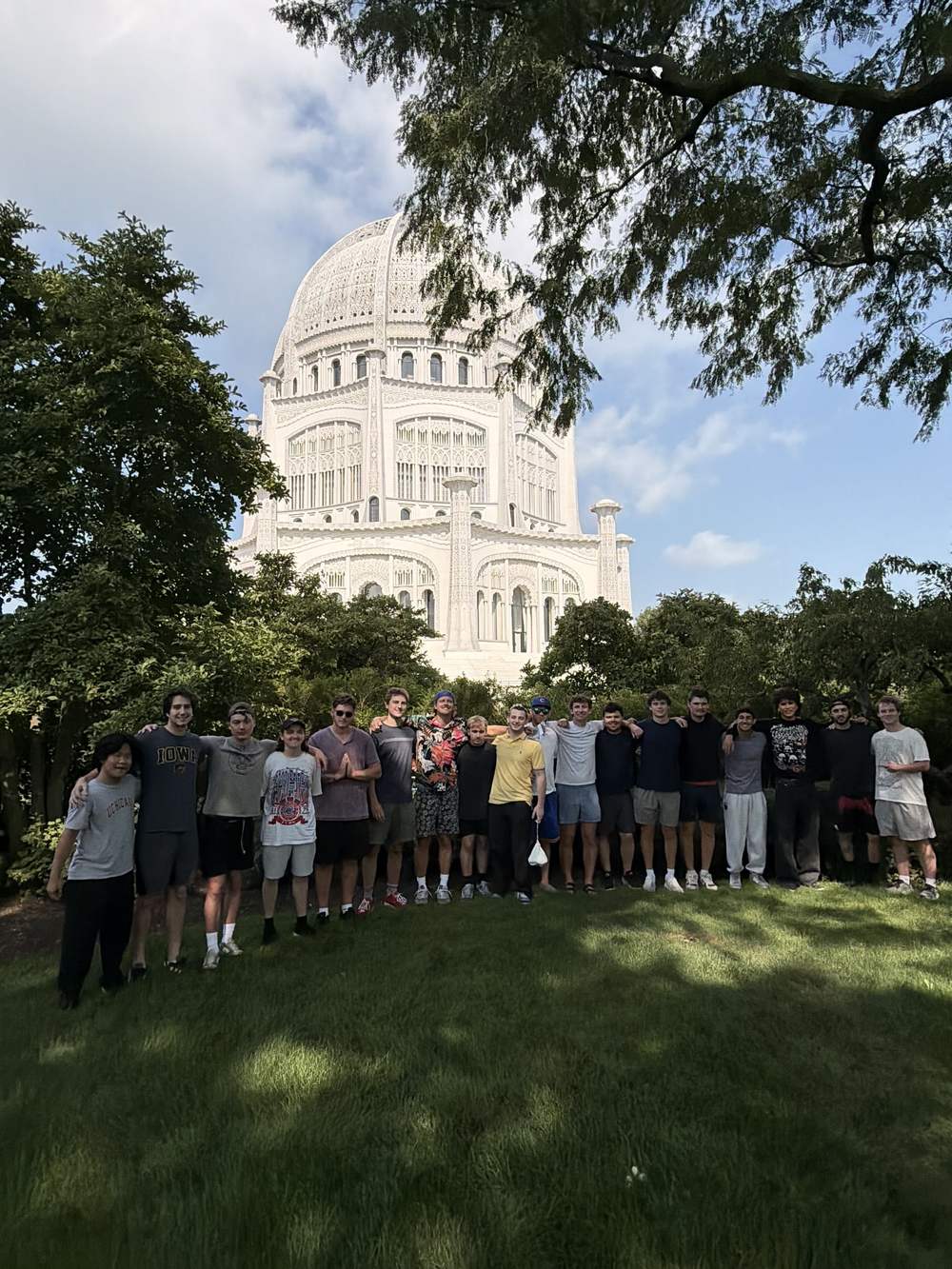 Providence Farm residents together at the Baha’i House of Worship in Wilmette